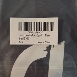 Travel Laundry Bags 2 Pack Blue Gray Dirty Clothes Storage Bags Vacuum Sealed
